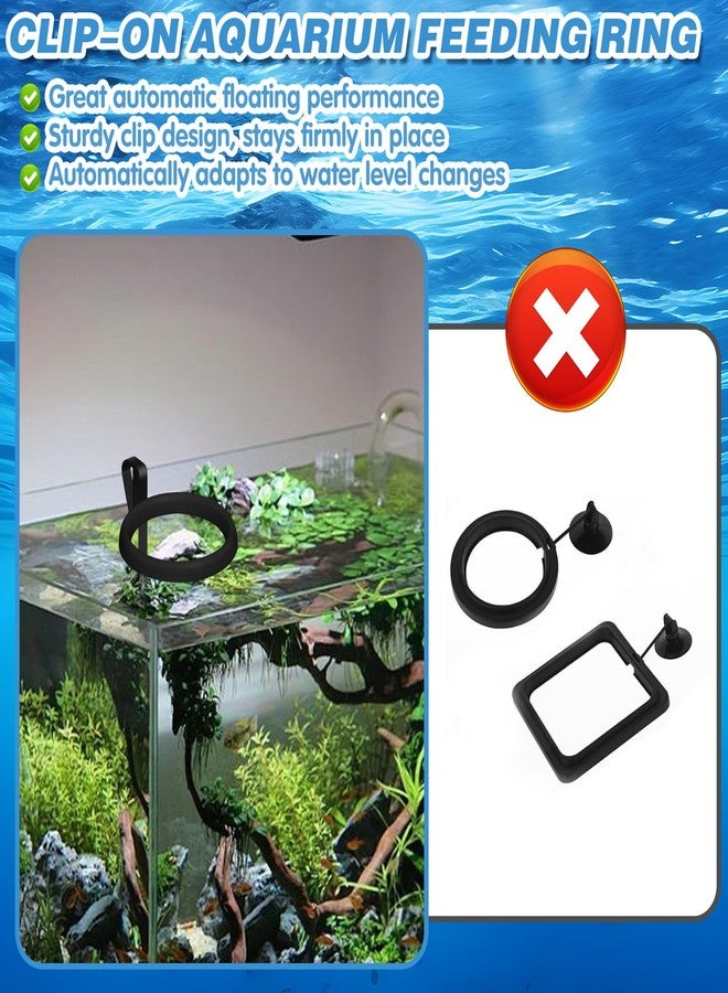 CYUXING Clip On Fish Feeding Ring for Fish Tank, Non-Shedding Food Holder, Fits 3-15mm Glass, Keeps Floating FishFood in Place, Great for Betta and Rimless Tanks - Image 4